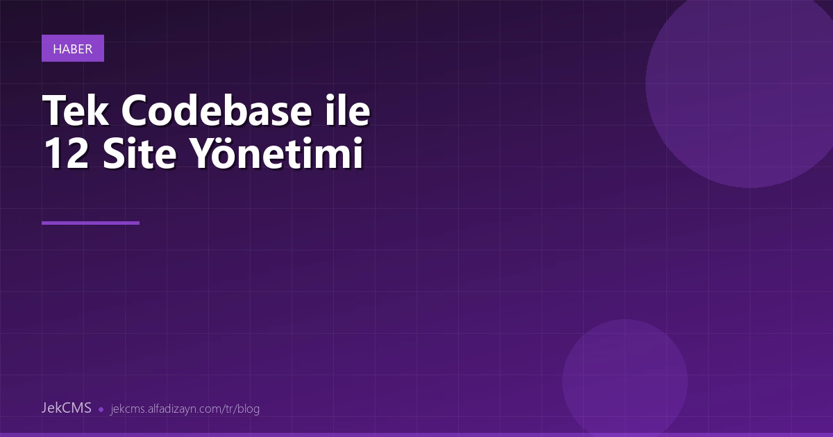 Tek Codebase ile 12 Siteyi Nasıl Yönetiyoruz