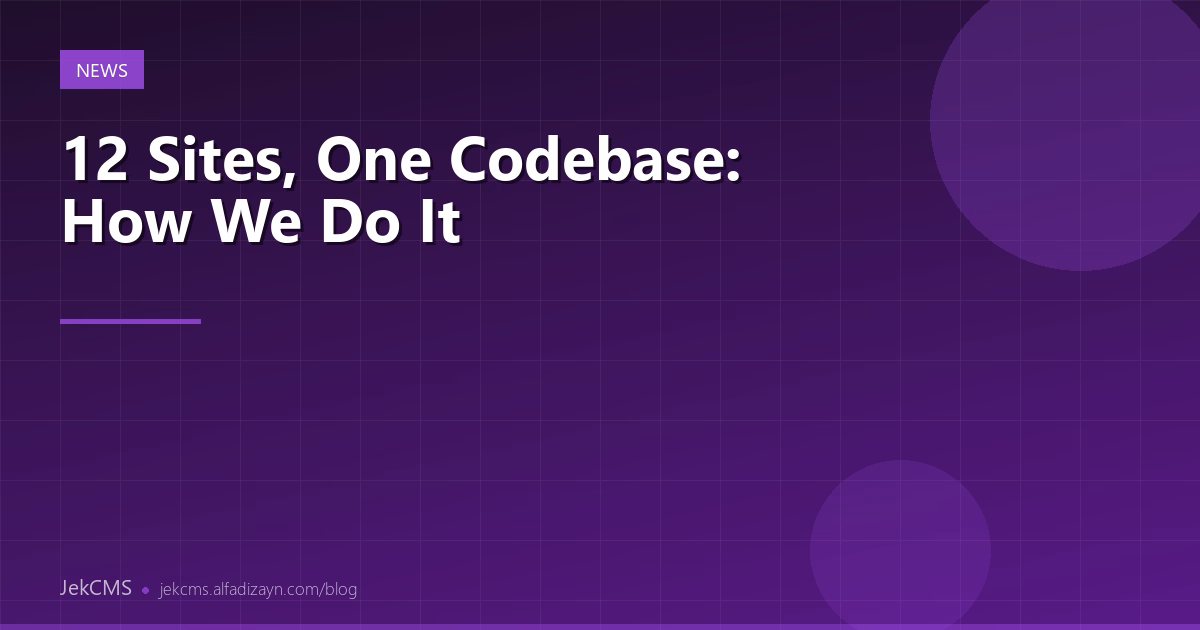 How We Handle 12 Sites with One Codebase