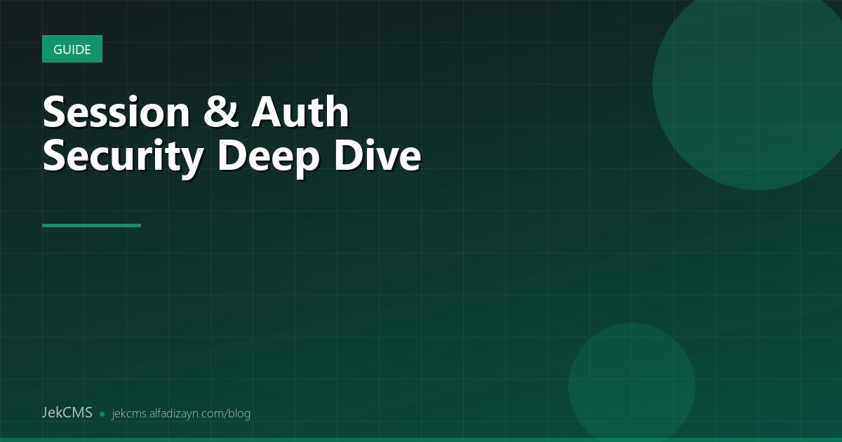 Understanding JekCMS Session and Auth Security